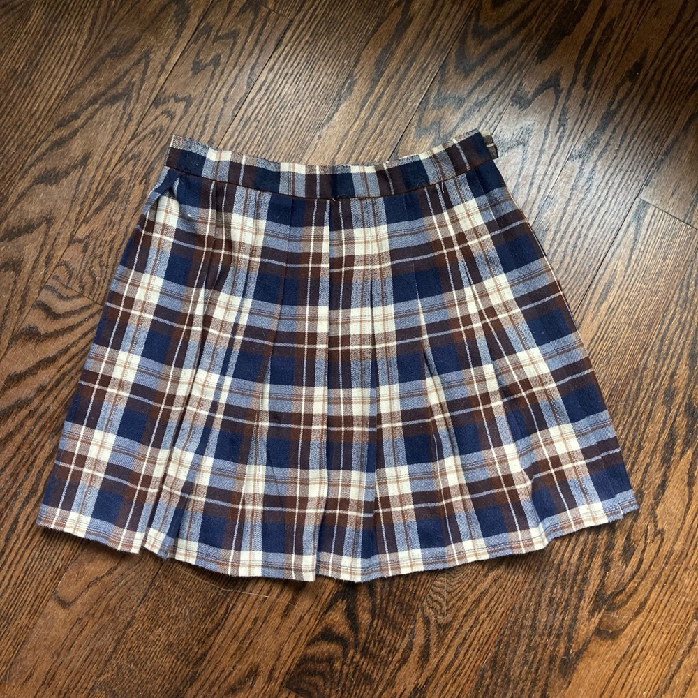 Women's Unbranded Plaid Skirt Size M Blue Brown
